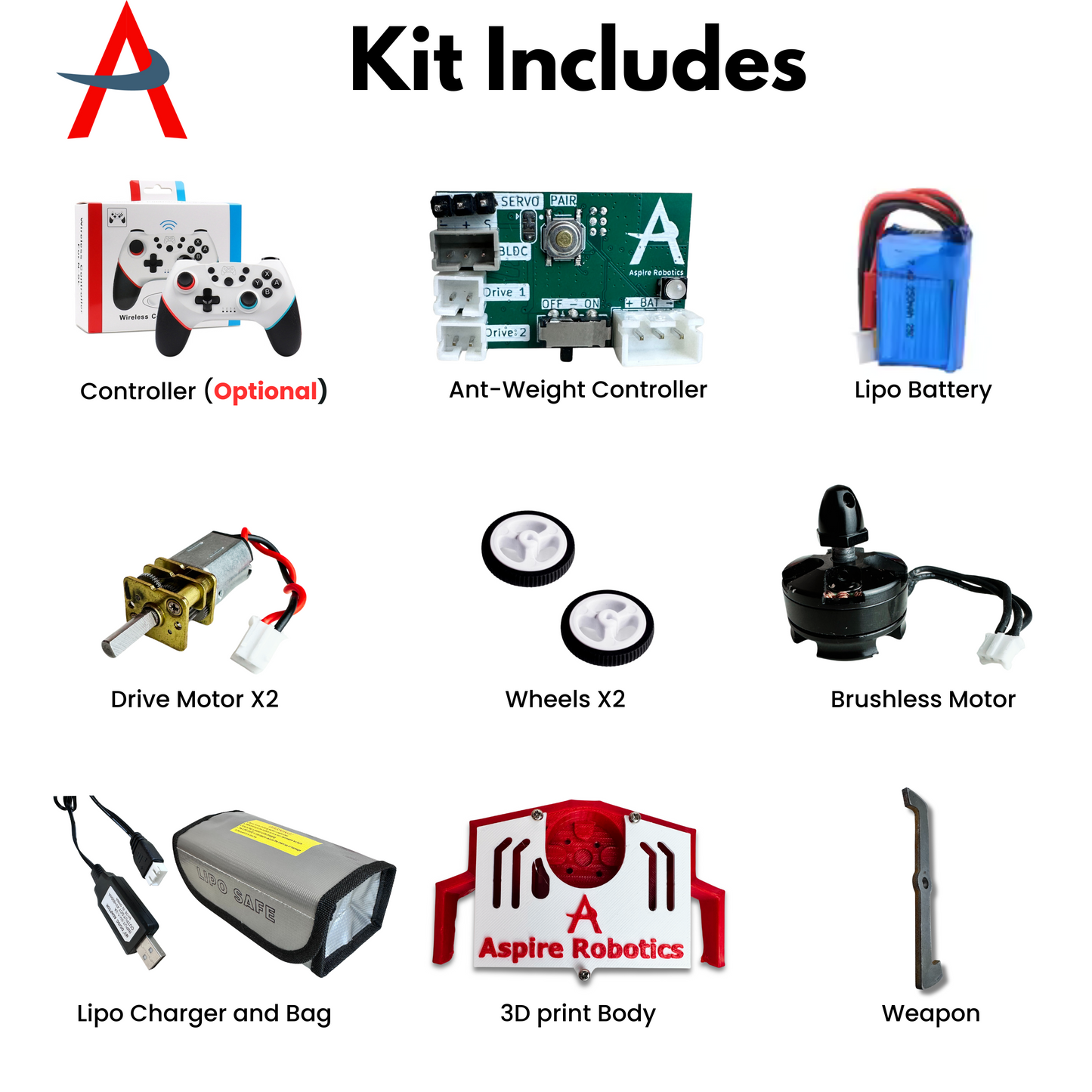 150g Ant Weight Horizontal Spinner Kit