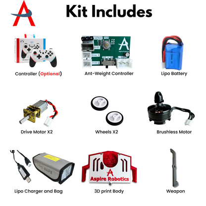 150g Ant Weight Horizontal Spinner Kit